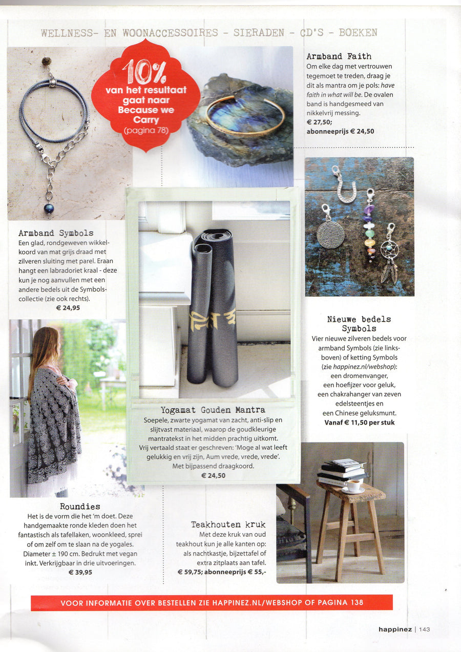Bohemida in Happinez, pagina met bohemian producten