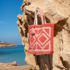 Ibiza strandtas koraal, close-up van het patroon