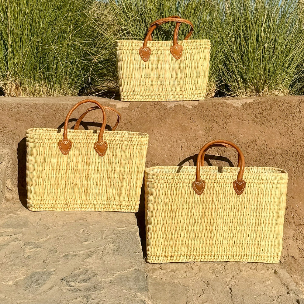 Rieten shopper Faria in drie maten tussen het siergras