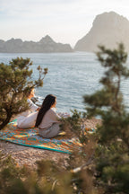XXL beach towel Tropical Star on the rocks overlooking Es Vedra