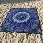 XXL strandlaken Night Star 235x220 cm, bovenaanzicht van de print