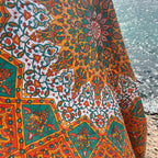XXL beach towel Tropical Star 235x220 cm, close up of the print