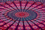XXL strandlaken Purple Paradise 235x220 cm, bovenaanzicht van de mandala