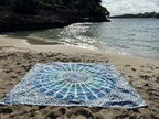XXL strandlaken Ocean 235x220 cm, op het strand bij zee